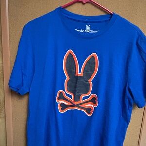 Psycho Bunny Royal Blue Tee with Bold Graphic